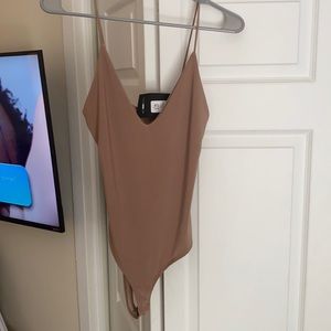 Fashion Nova Mocha Sleek and slay bodysuit NWT